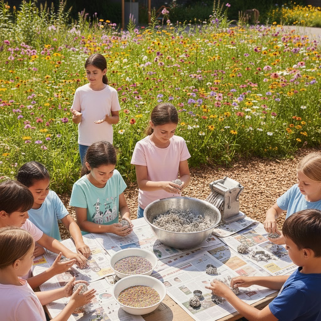 Wildblumen-Samenkugeln aus Recyclingpapier
